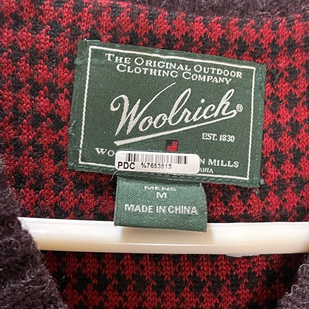 Woolrich V-Neck Wool Sweater Vest Pullover Dark Purple M